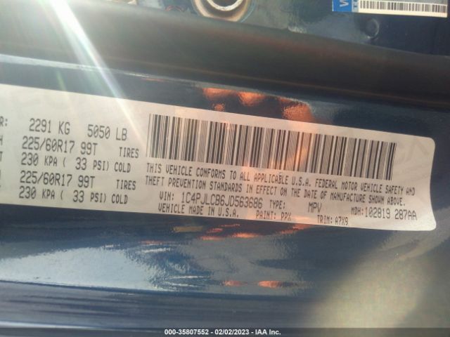 1C4PJLCB6JD563686 Jeep Cherokee Latitude