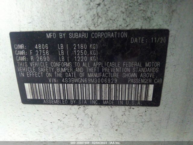 4S3BWGN69M3006929 Subaru Legacy Limited Xt