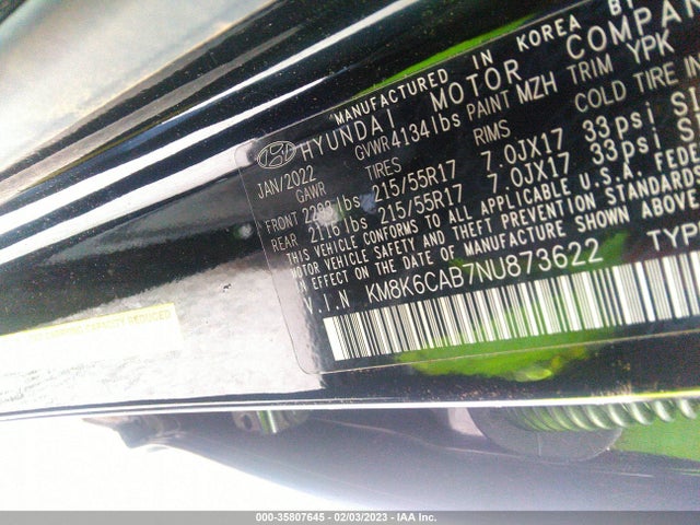 Hyundai Kona Sel 2022 KM8K6CAB7NU873622 Image 11