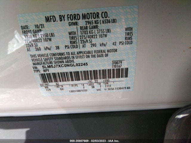 Lincoln Aviator Reserve 2022 5LM5J7XC0NGL02245 Image 10