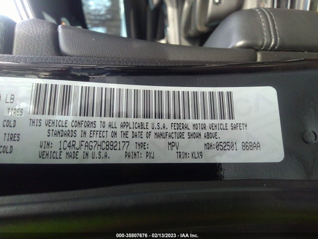 2017 Jeep Grand Cherokee, VIN: 1C4RJFAG7HC892177