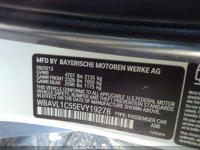 2014 BMW X1, VIN: WBAVL1C55EVY19278