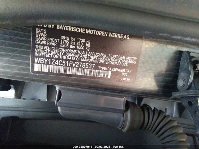 BMW I3 2015 WBY1Z4C51FV278537 Image 9