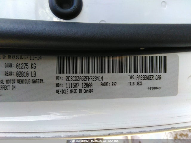 Dodge Challenger Sxt 2015 2C3CDZAG2FH728414 Image 9