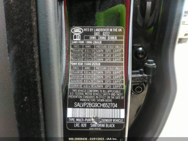 SALVP2BG9CH652704 Land Rover Range Rover Evoque Pure Plus