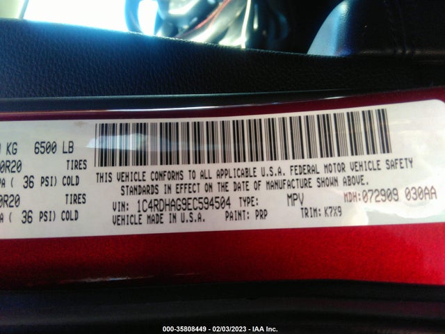 Dodge Durango Sxt 2014 1C4RDHAG9EC594504 Image 9