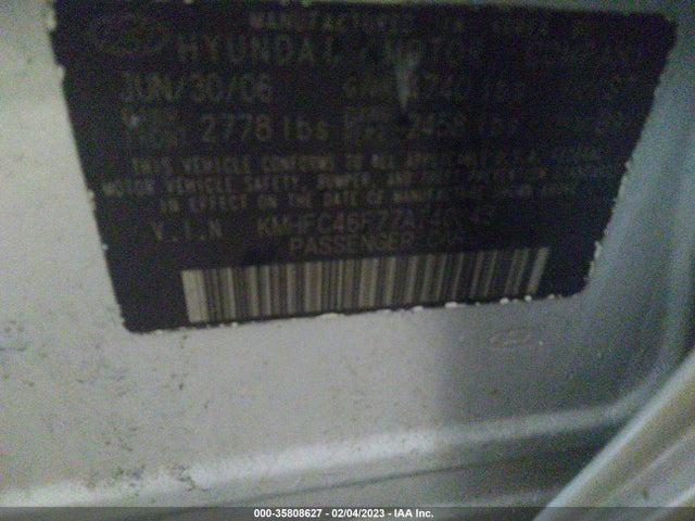 2007 HYUNDAI AZERA SE/LIMITED VIN: KMHFC46F77A140843