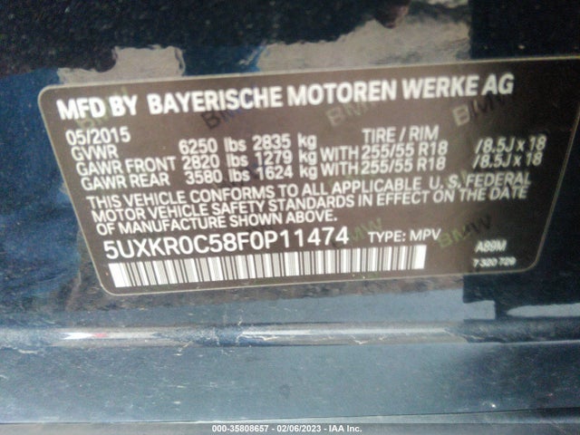 5UXKR0C58F0P11474 BMW X5 Xdrive35i
