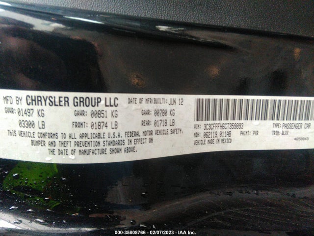 3C3CFFFH6CT359893 Fiat 500