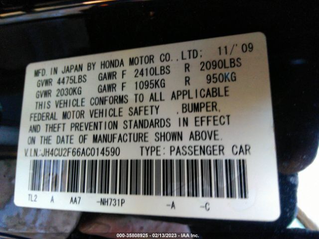 JH4CU2F66AC014590 Acura TSX