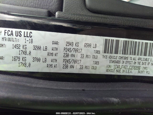 Jeep Grand Cherokee Laredo E 2018 1C4RJFAG1JC276996 Image 10