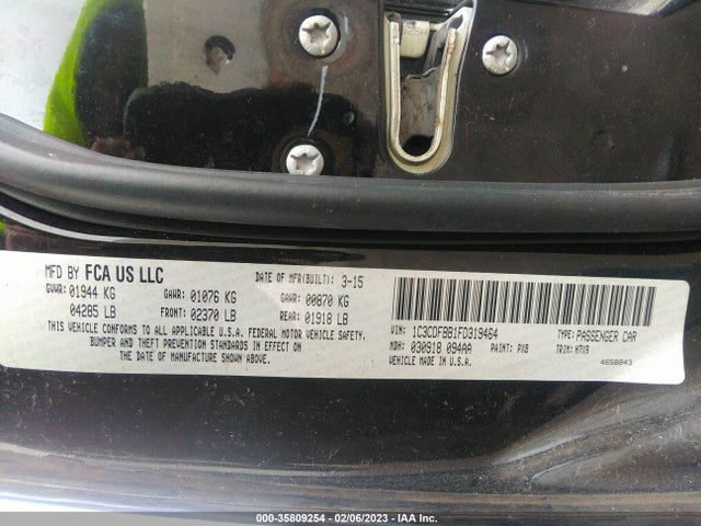 Dodge Dart 2015 1C3CDFBB1FD319464 Image 10