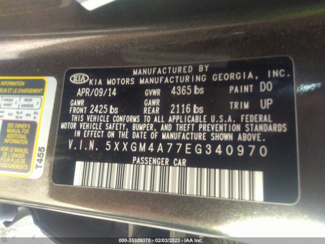 5XXGM4A77EG340970 KIA Optima Lx