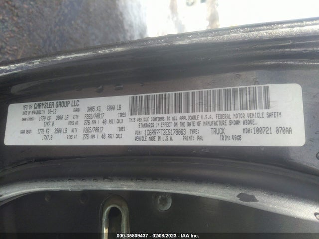 RAM 1500 Tradesman 2014 1C6RR7FT3ES179063 Image 11