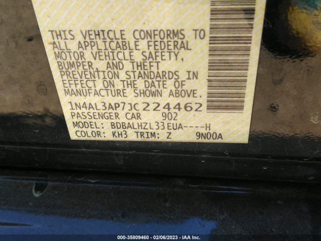 1N4AL3AP7JC224462 Nissan Altima 2.5 Sr