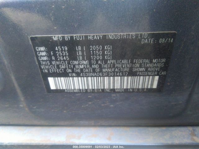 4S3BNAD63F3014612 Subaru Legacy 2.5i Premium