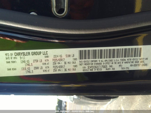 Dodge Journey Sxt 2012 3C4PDCBG2CT175825 Image 10