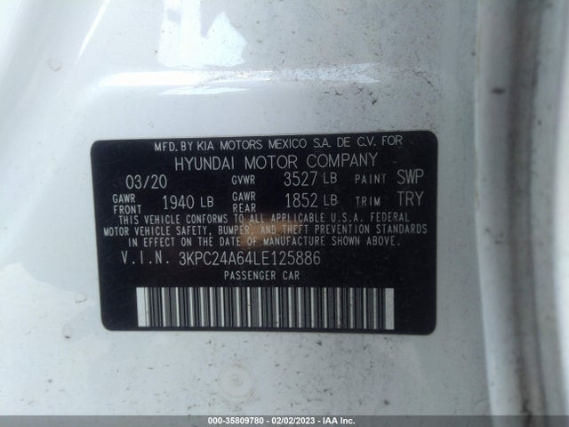 2020 Hyundai Accent, VIN: 3KPC24A64LE125886