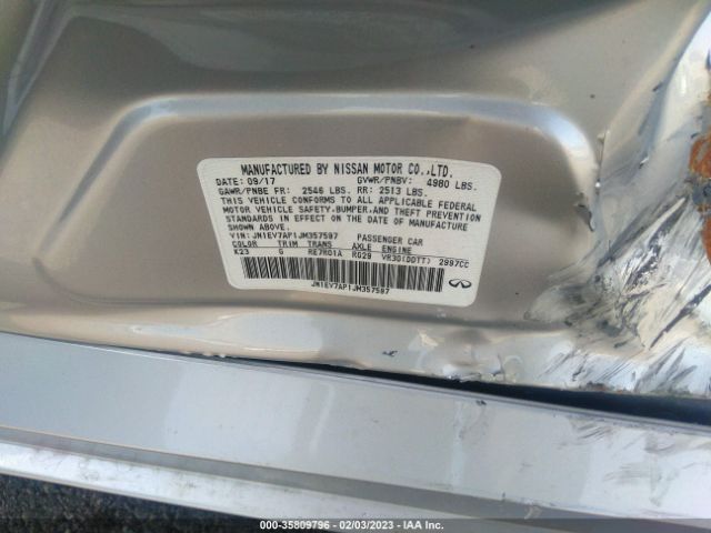 Infiniti Q50 3.0t Luxe 2018 JN1EV7AP1JM357597 Image 9