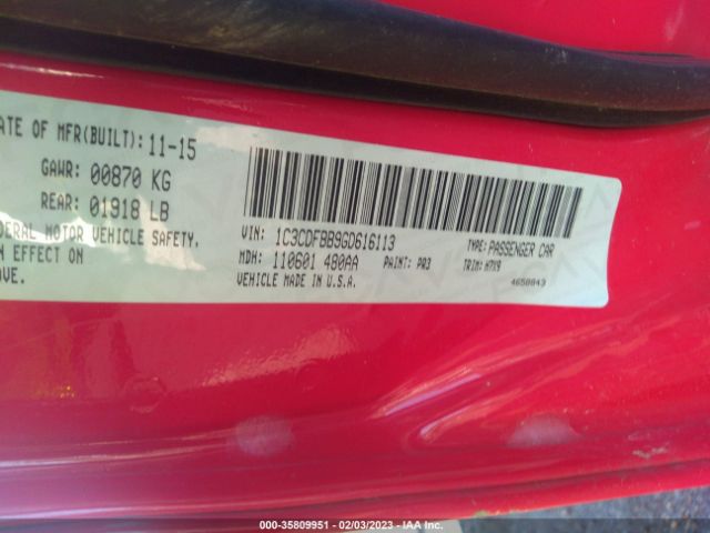 1C3CDFBB9GD616113 Dodge DART SXT