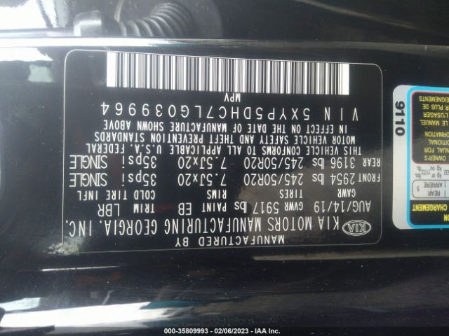 5XYP5DHC7LG039964 KIA Telluride Sx