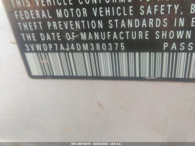 Volkswagen JETTA SEDAN 2013 3VWDP7AJ4DM380375 Image 10