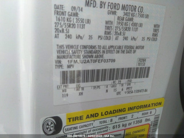 2015 Ford Expedition, VIN: 1FMJU2AT0FEF03709