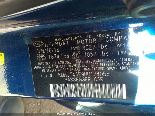 Hyundai ACCENT SE 2017 KMHCT4AE9HU174056 Image 10