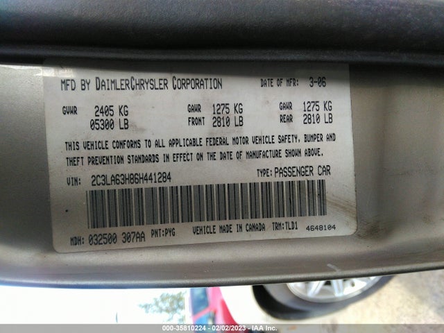 Chrysler 300 C 2006 2C3LA63H86H441284 Image 10