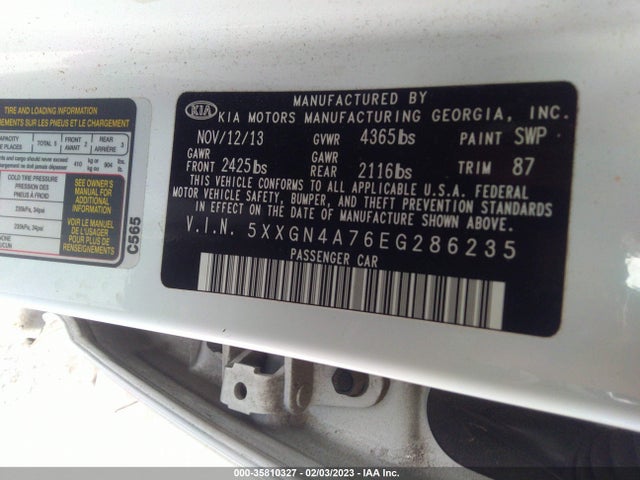 KIA OPTIMA EX 2014 5XXGN4A76EG286235 Image 10