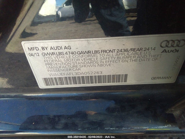 WAUEFAFL3DA052263 Audi A4 Premium Plus
