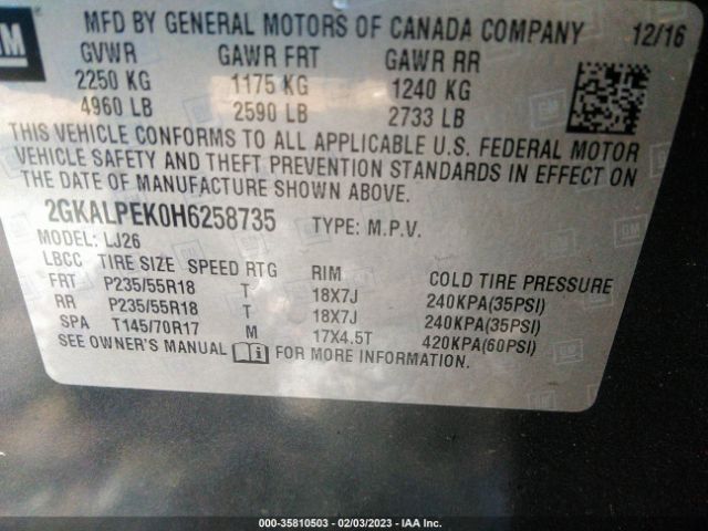 2GKALPEK0H6258735 GMC Terrain Slt