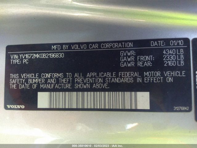 YV1672MK0B2196830 Volvo C30