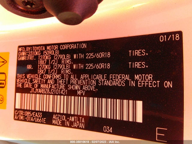 2018 Lexus NX, VIN: JTJYARBZ8J2101421