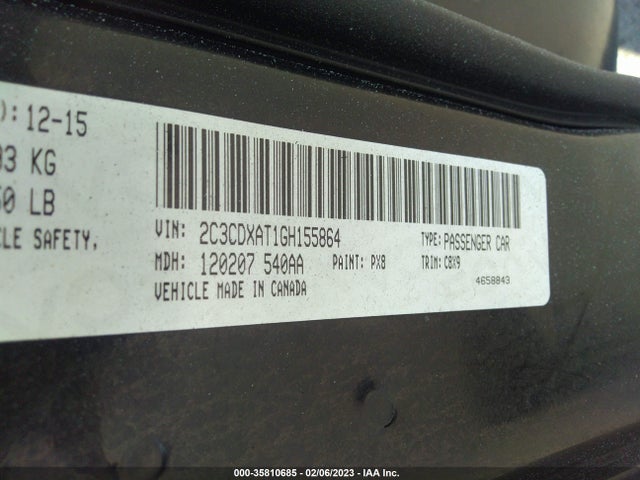 Dodge Charger Police 2016 2C3CDXAT1GH155864 Image 9