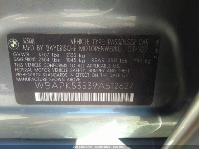 WBAPK53539A512627 BMW 3 Series 328i Xdrive