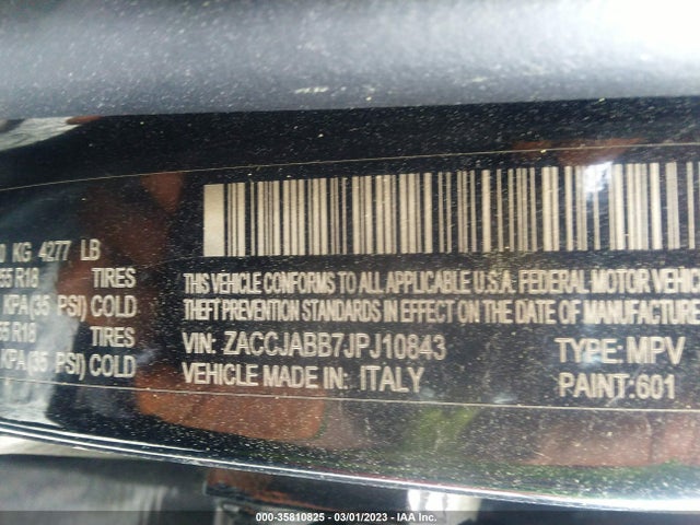 ZACCJABB7JPJ10843 Jeep Renegade Latitude Fwd