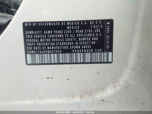 3VWD17AJ4EM237929 Volkswagen Jetta Sedan Se