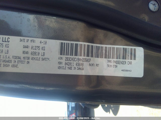 Dodge Charger Sxt 2010 2B3CA3CV9AH226037 Image 10