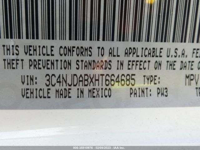 3C4NJDABXHT664685 Jeep Compass Sport