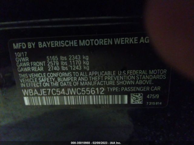 WBAJE7C54JWC55612 BMW 5 Series 540i Xdrive