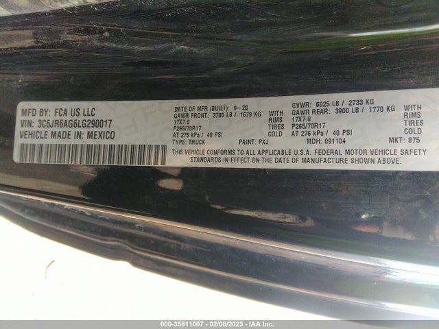 RAM 1500 Classic Tradesman 2020 3C6JR6AG6LG290017 Image 9