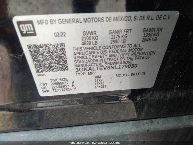 GMC Terrain Sle 2022 3GKALTEV8NL179050 Image 10