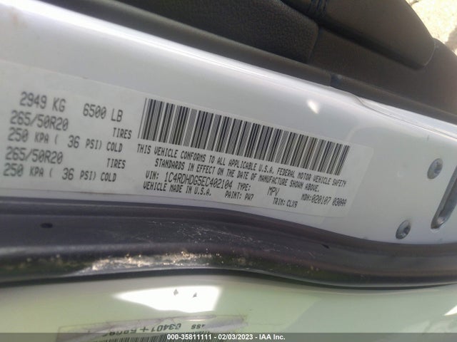 Dodge DURANGO LIMITED 2014 1C4RDHDG5EC402104 Image 9