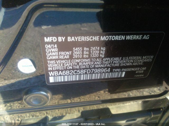 WBA6B2C58FD798964 BMW 6 Series 650i