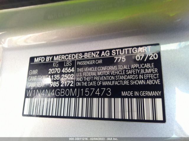 W1N4N4GB0MJ157473 Mercedes-Benz Gla Gla 250
