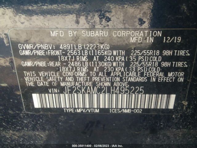 JF2SKAMC2LH495225 Subaru Forester Sport