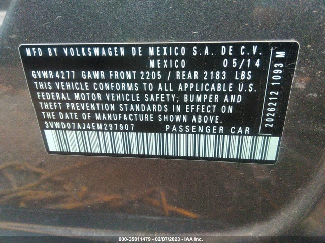 3VWD07AJ4EM297907 Volkswagen Jetta Sedan Se