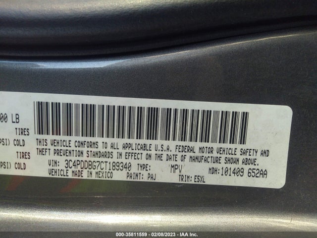 Dodge Journey Sxt 2012 3C4PDDBG7CT189340 Image 10