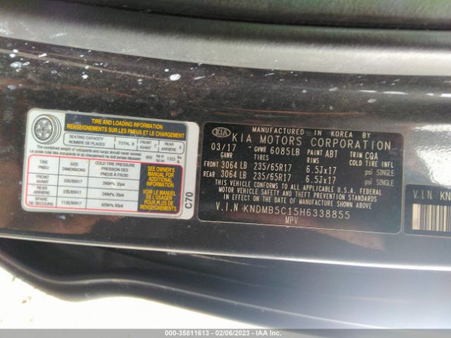 KNDMB5C15H6338855 KIA SEDONA LX